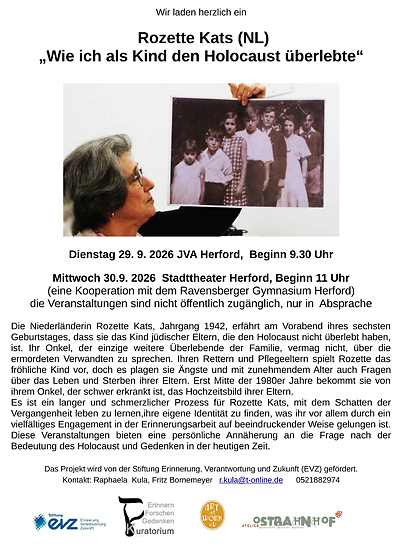 Rozette Kats (NL) - Wie ich als Kind den Holocaus überlebte