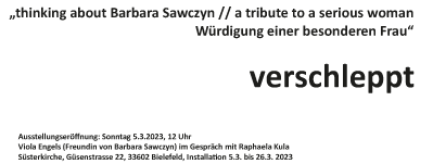 thinking about Barbara Sawczyn // a tribute to a serious woman